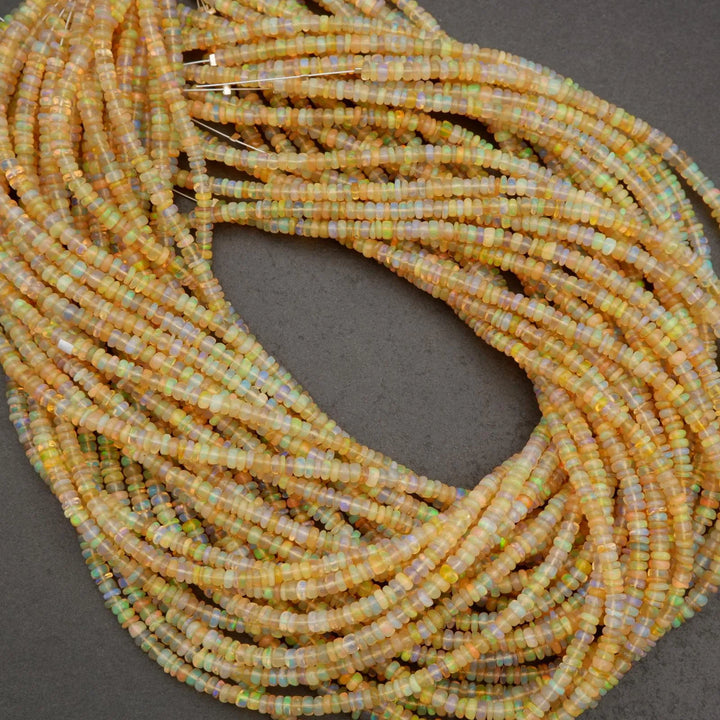 honey colored opal beads.