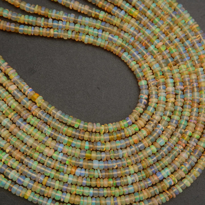 honey colored opal beads.