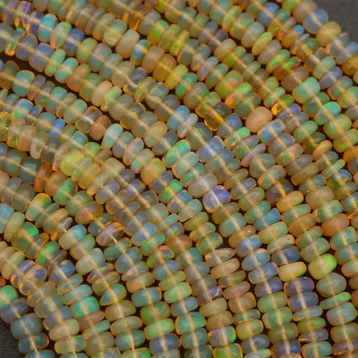 honey colored opal beads.