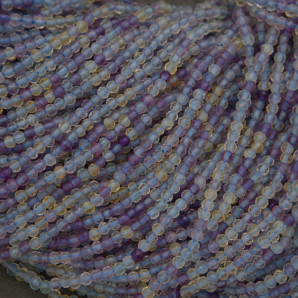 Close-up of multicolored beads in a spiral pattern