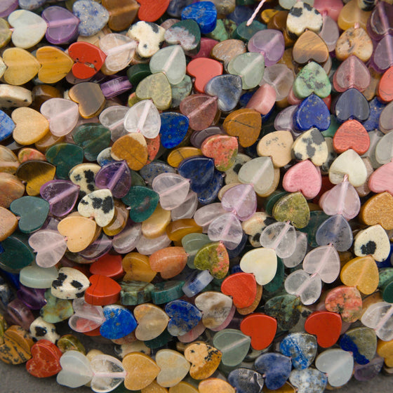 Multicolor heart shape beads