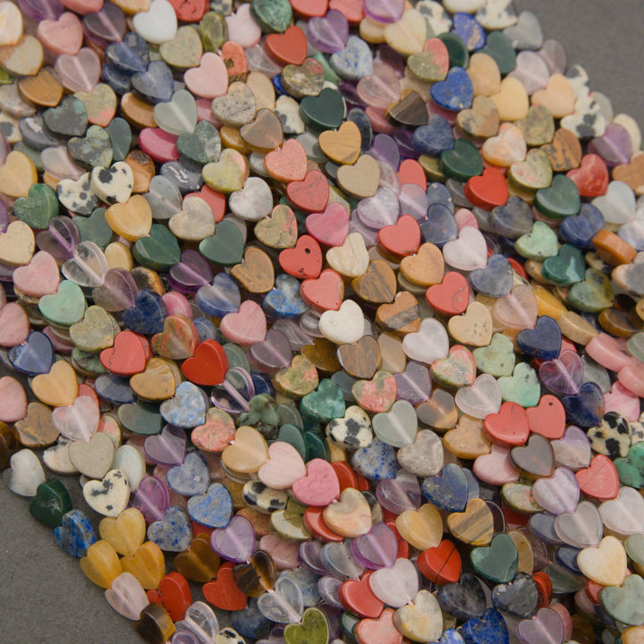 Multicolor heart shape beads