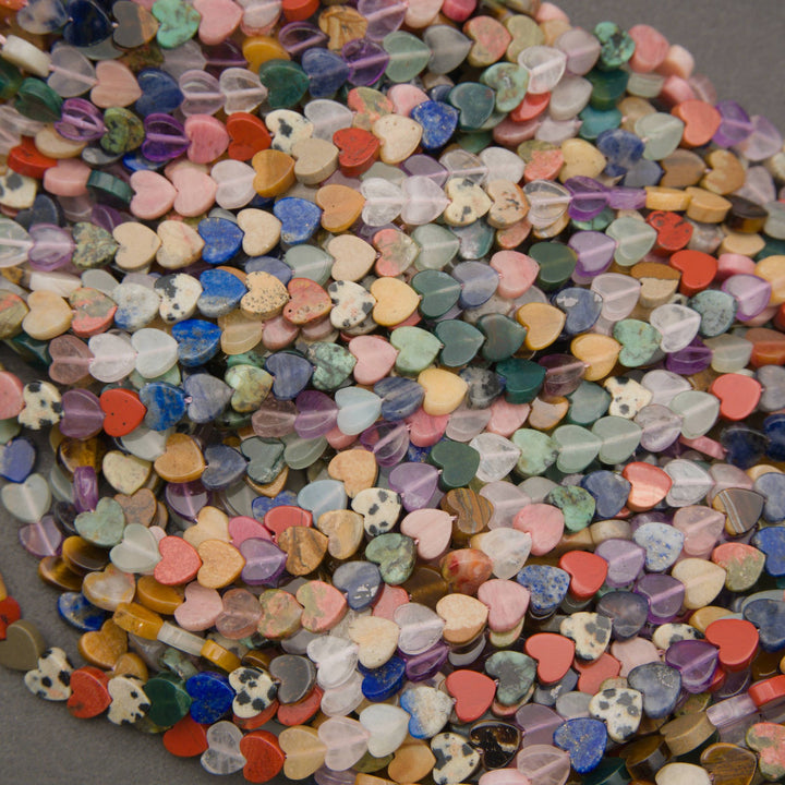 Multicolor heart shape beads