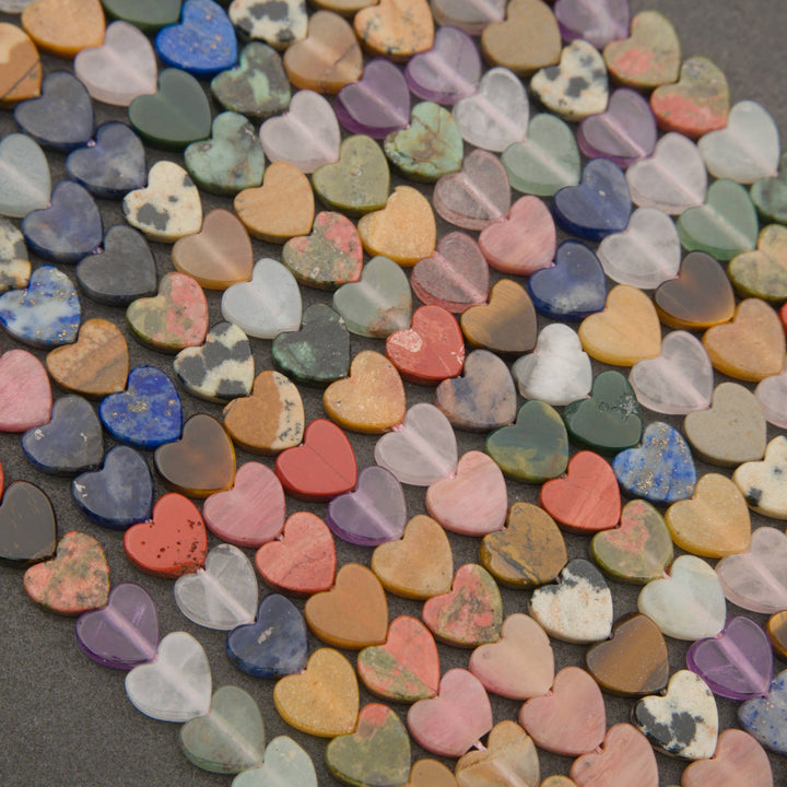 Multicolor heart shape beads
