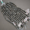 Grey larvikite beads