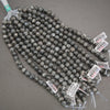 Grey larvikite beads