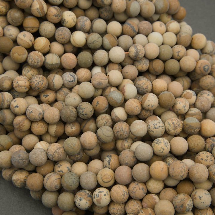 Close-up of a pile of beige and brown spherical objects