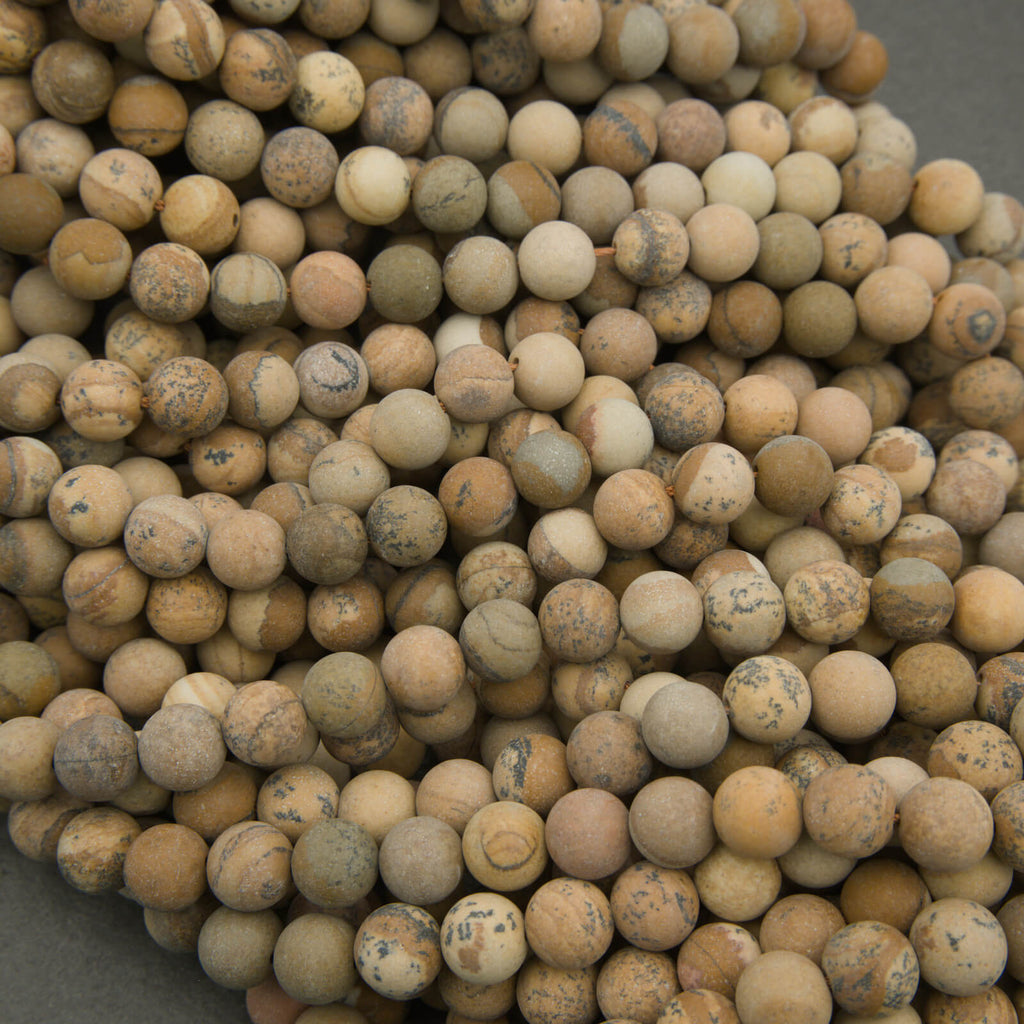 Close-up of a pile of beige and brown spherical objects