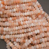 Matte Peach Aventurine gemstone beads for jewelry making and crafts.