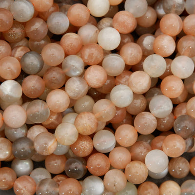 Multicolor Moonstone · Smooth · Round · 6mm, 8mm, 10mm, 12mm