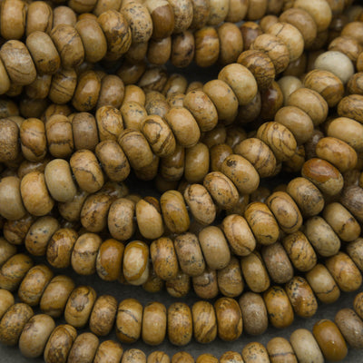 Picture Jasper · Smooth · Rondelle · 6mm, 8mm