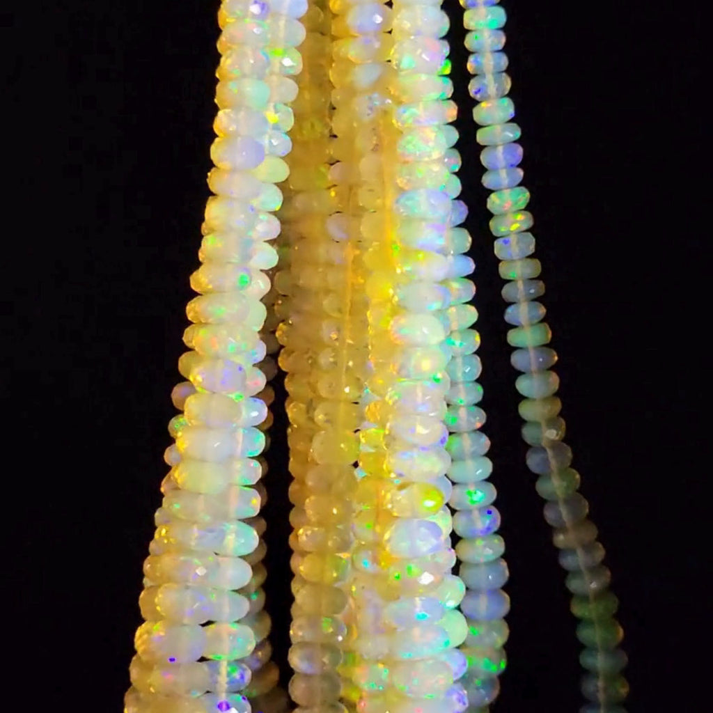 Ethiopian Opal Beads Spinning and Flashing.