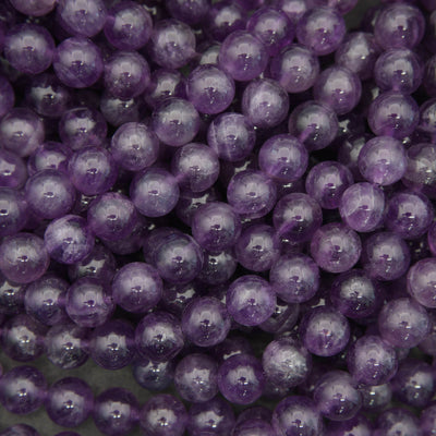 Amethyst · Smooth · Round · 4mm, 6mm, 8mm