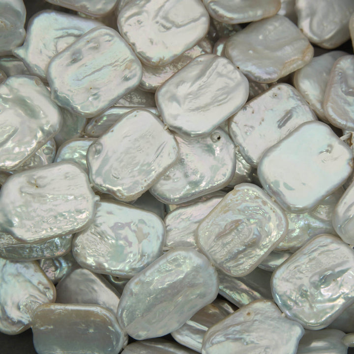 Close-up of white pebbles with a soft focus