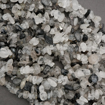 Tourmalated Quartz · Smooth · Freeform Chips · 7mm