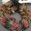 Multicolored beaded bracelet on a gray surface