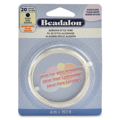 Silver plated german style shaping wire.
