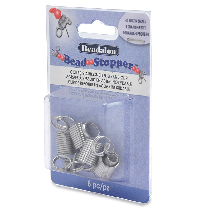 Bead Stopper, Combo Pack, (4 Small, 4 Large) 8 pc, Supply, Tejas Beads