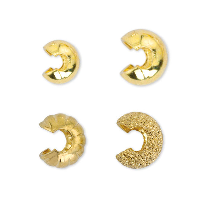 Crimp Covers · Assorted · Gold Color · 80 pc, Finding, Tejas Beads
