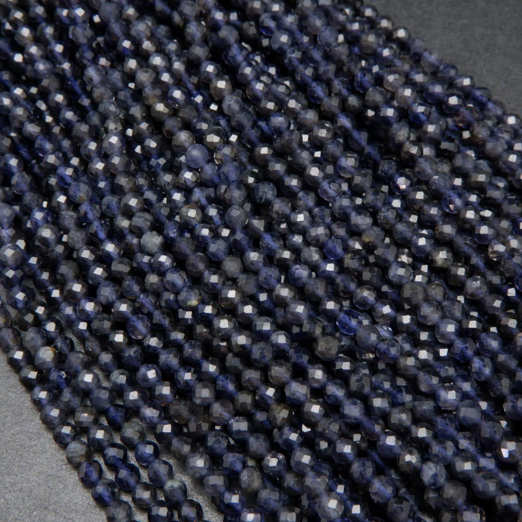 Iolite faceted beads.