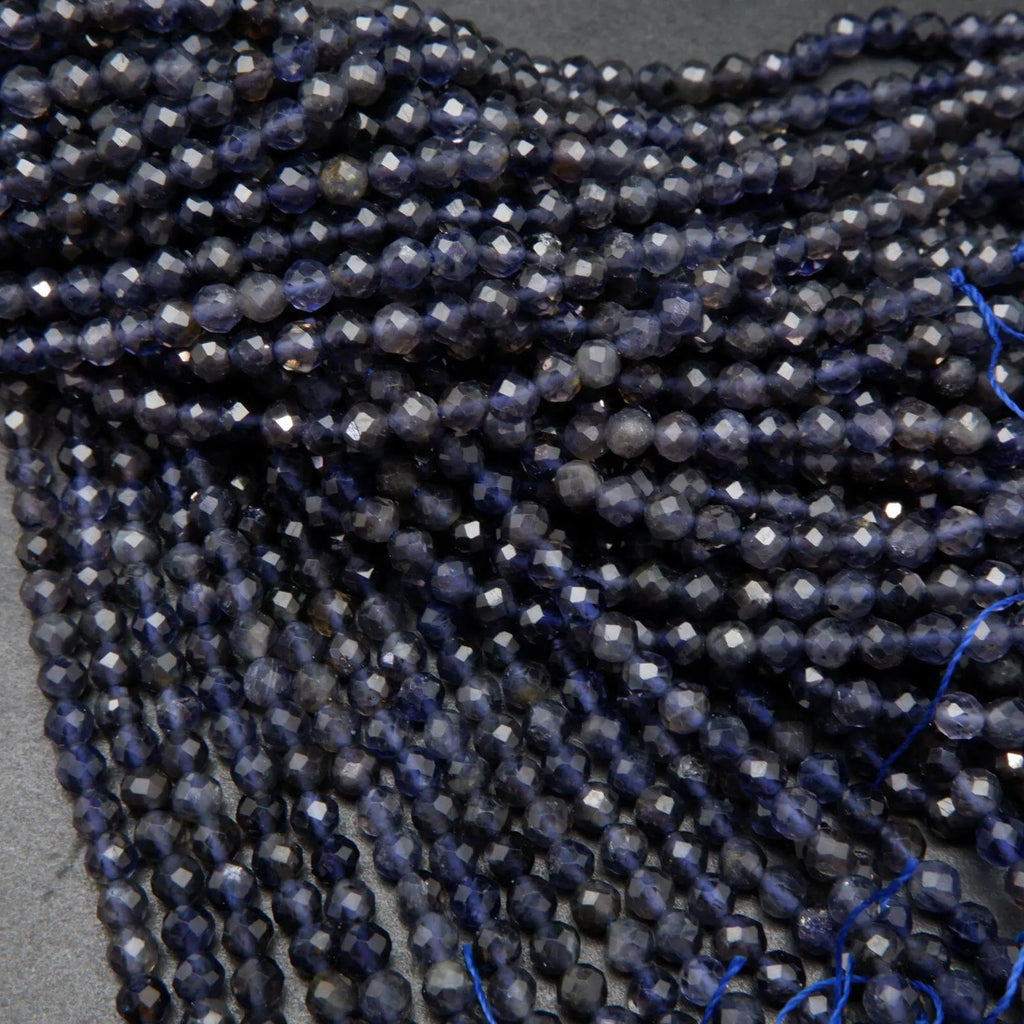 Iolite faceted beads.