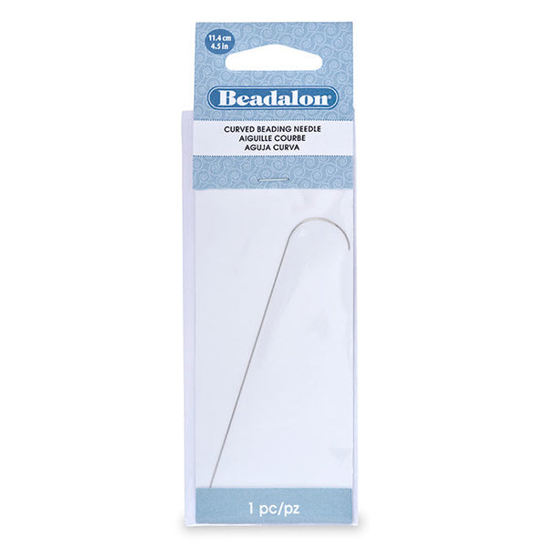 Curved Beading Needle, Rigid, 4.5 in (11.4 cm), 1 pc, Supply, Tejas Beads