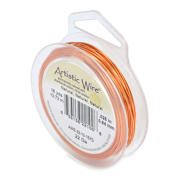 Spool of Natural Copper Color 22 Gauge Artistic Wire