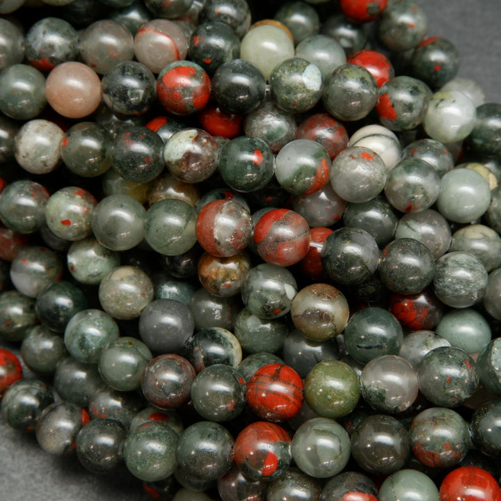 African Bloodstone Round Beads.