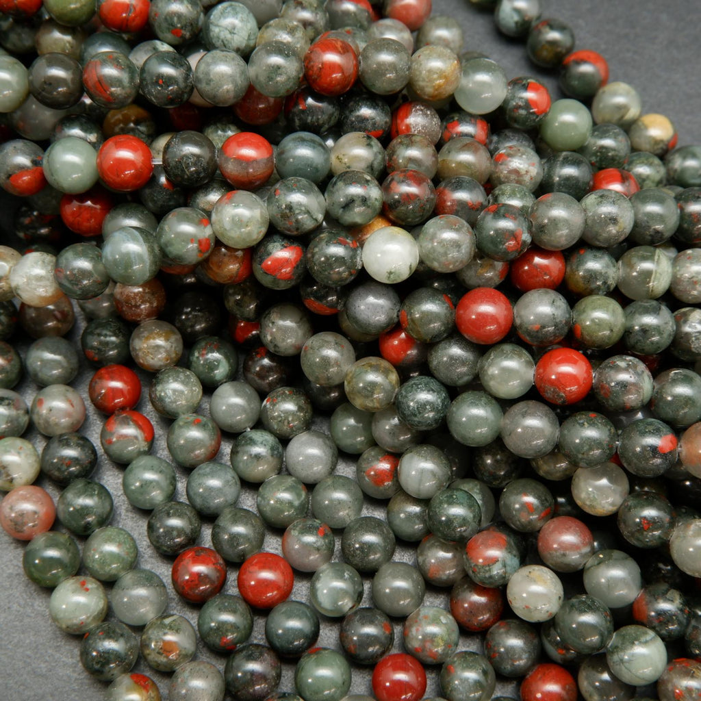 African Bloodstone Round Beads.