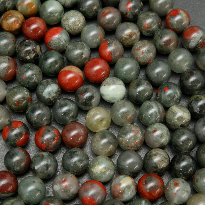 African Bloodstone Round Beads.