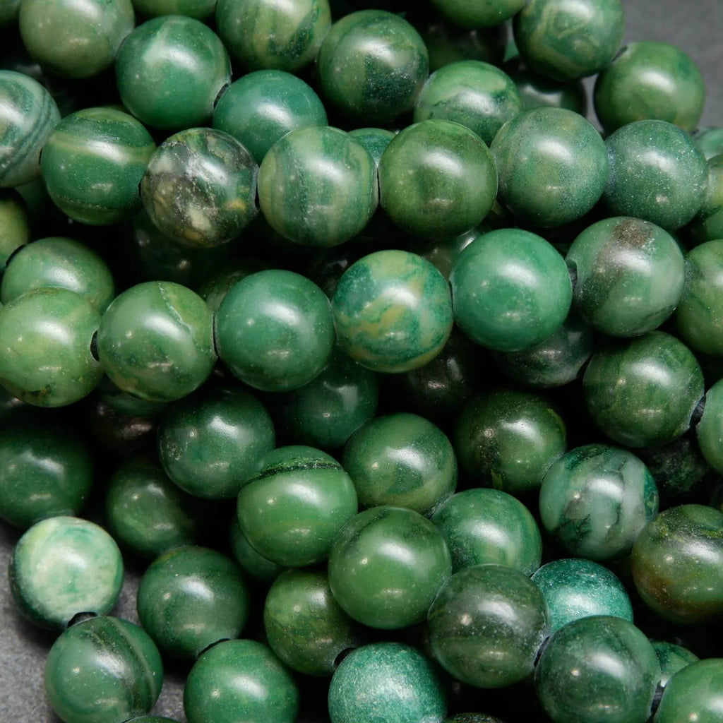 Green African Jade Beads.