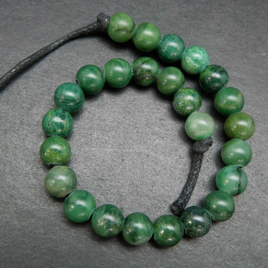 Green African Jade Beads.