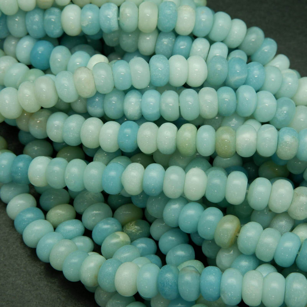 Rondelle Shape Amazonite Beads.