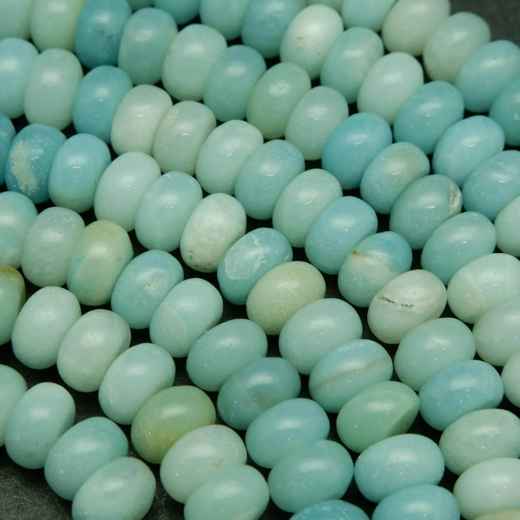 Rondelle Shape Amazonite Beads.