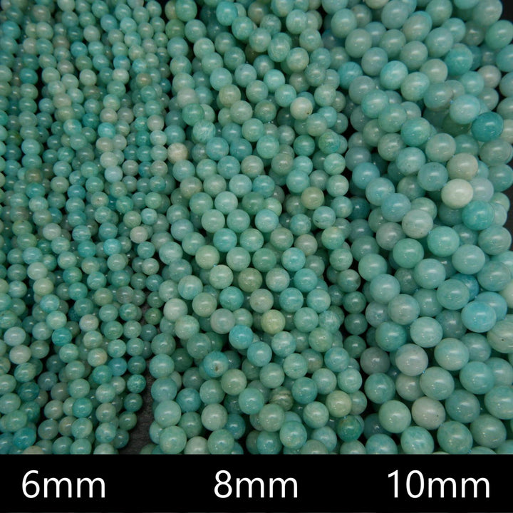 Blue Peruvian Amazonite Beads.