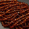 Golden brown amber beads.