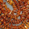 Brown amber beads.