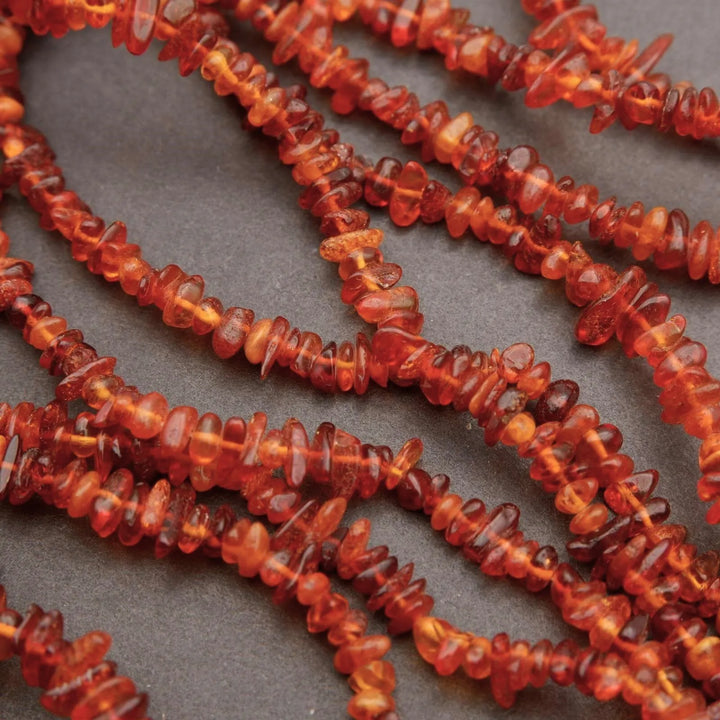 Amber · Smooth · Chips · 6mm, Tejas Beads, Beads