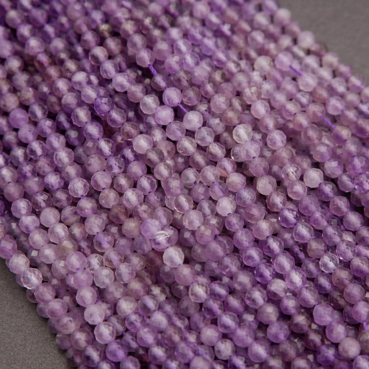 Amethyst round purple beads.