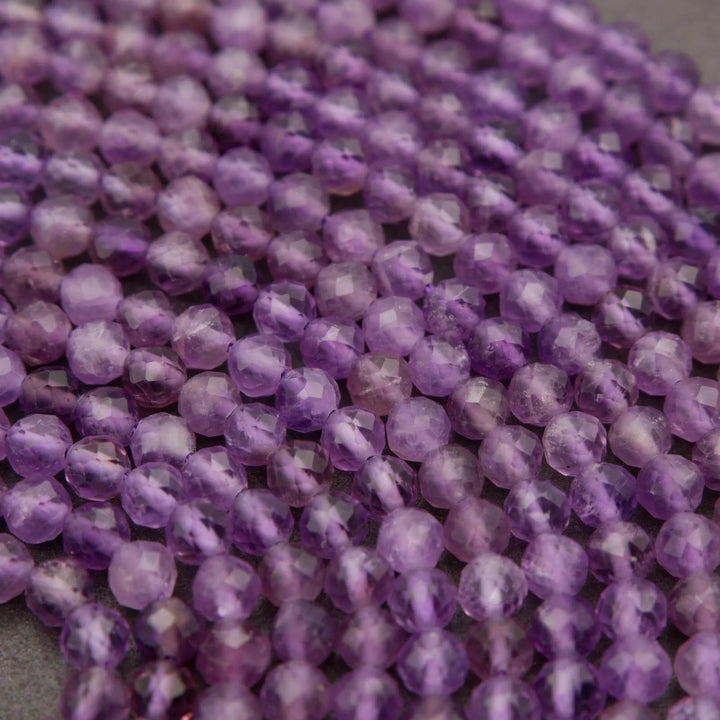 Amethyst round purple beads.