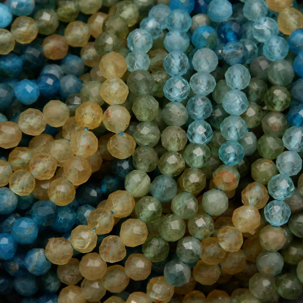 Multicolor apatite beads.