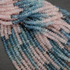 Aquamarine and morganite beads.