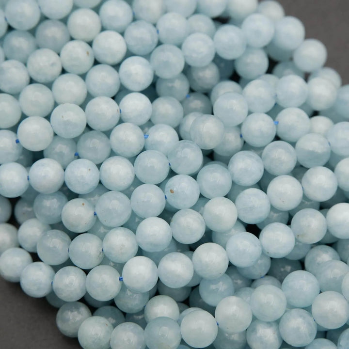 Aquamarine · Smooth · Round · 6mm, 8mm, 10mm, Tejas Beads, Beads