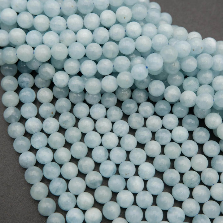 Aquamarine · Smooth · Round · 6mm, 8mm, 10mm, Tejas Beads, Beads