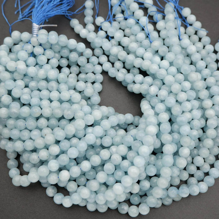 Aquamarine · Smooth · Round · 6mm, 8mm, 10mm, Tejas Beads, Beads