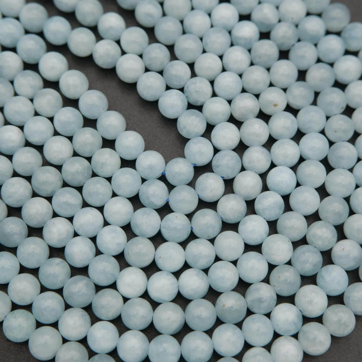 Aquamarine · Smooth · Round · 6mm, 8mm, 10mm, Tejas Beads, Beads
