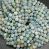 Polished aquamarine beads.