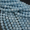 Aquamarine beads.