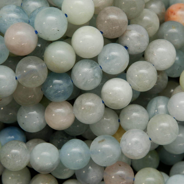 Multicolor Aquamarine Beads.