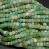 Rondelle green chrysoprase beads.
